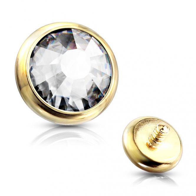 Hoofdbeeld Flat Crystal Dermal Top Gold ...