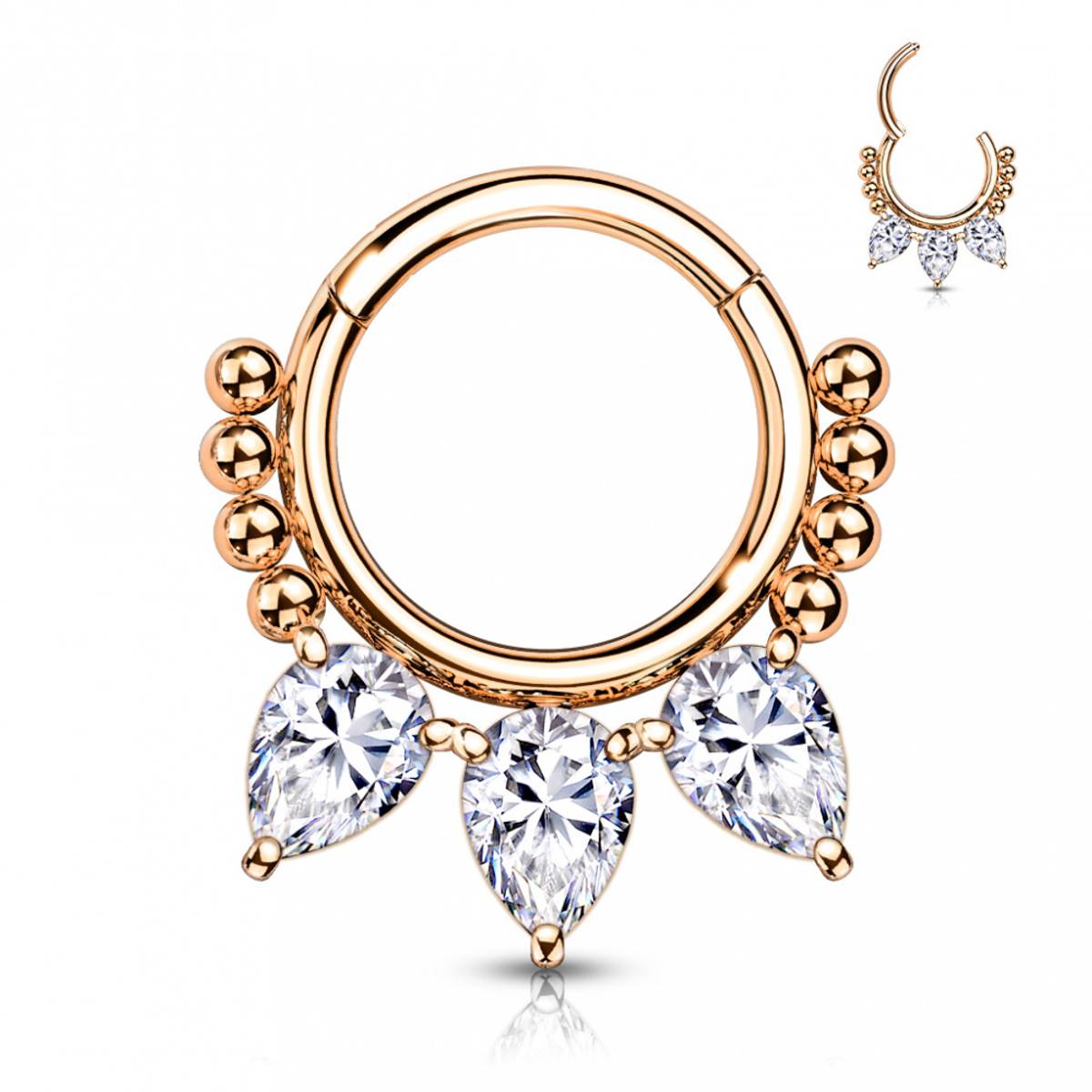 Talia Front Facing Hinged Ring Rose Gold