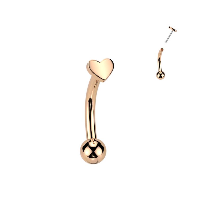 Small Heart Push-fit Bananabell Rose Gold