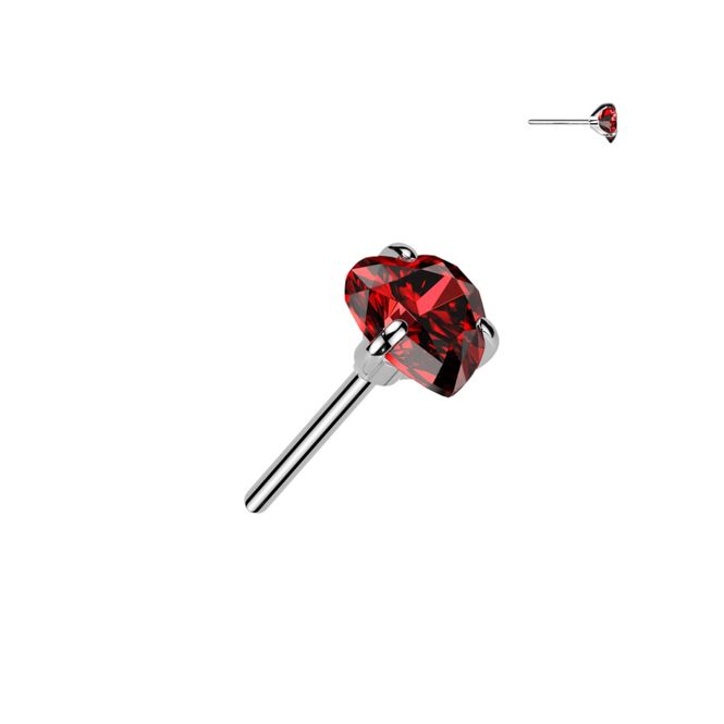 Main Image Titanium Heart Push-fit Red