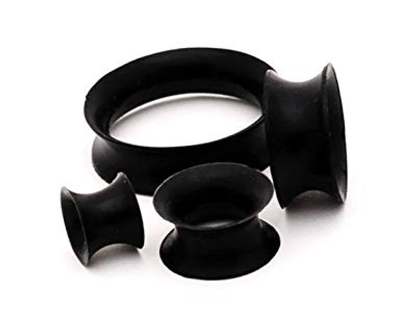 Thin Silicone Tunnels Black