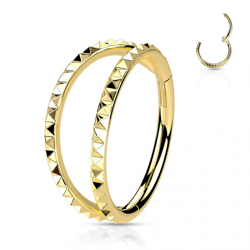 Pan Punk Double Hinged Ring Gold