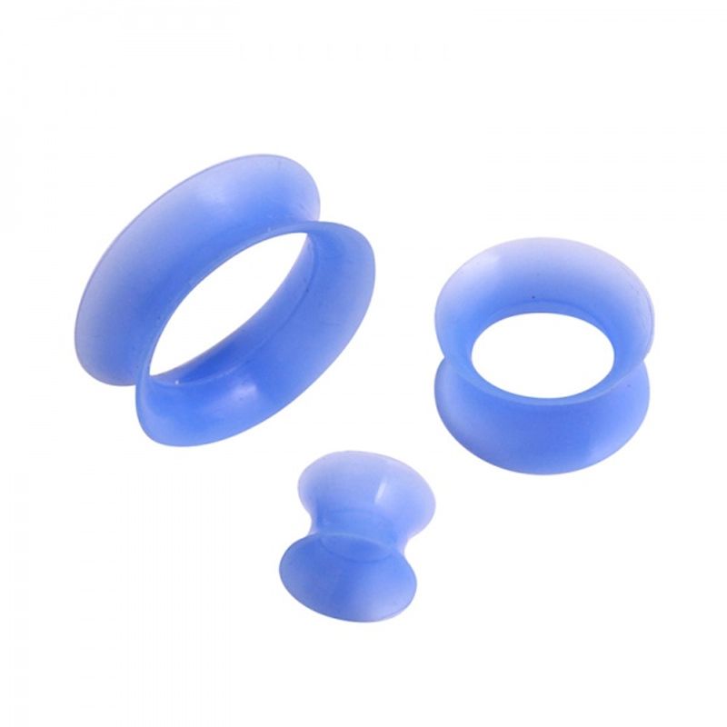 Thin Silicone Tunnels Blue 