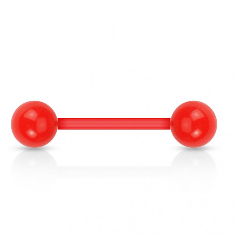 Acrylic Barbell Red