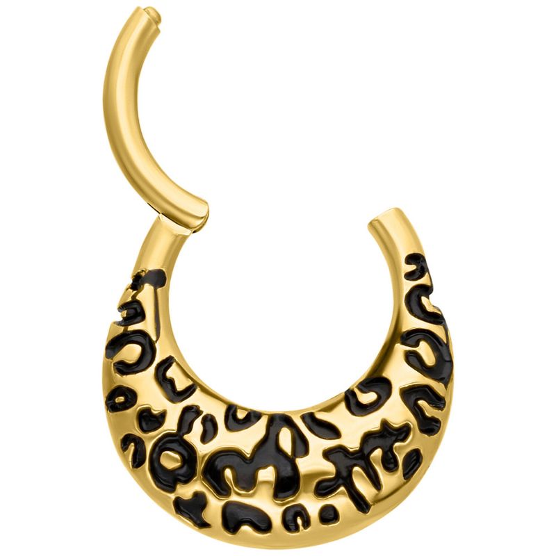 Eclipse Hinged Ring Leopard Gold 
