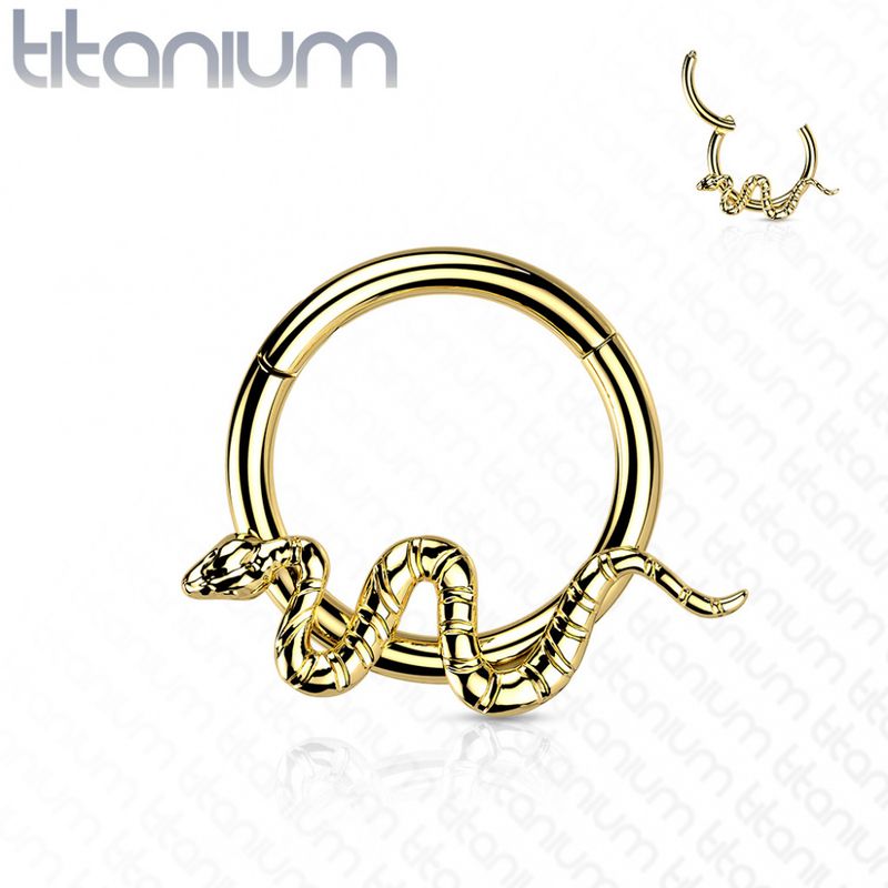 Snake Hinged Ring Gold