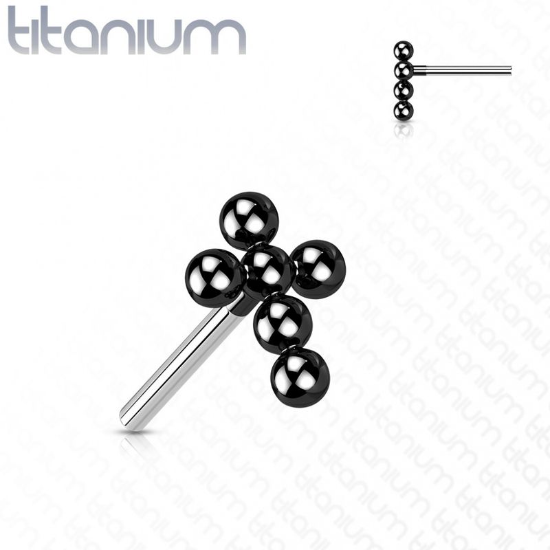Small Cross Ball Push-fit Black