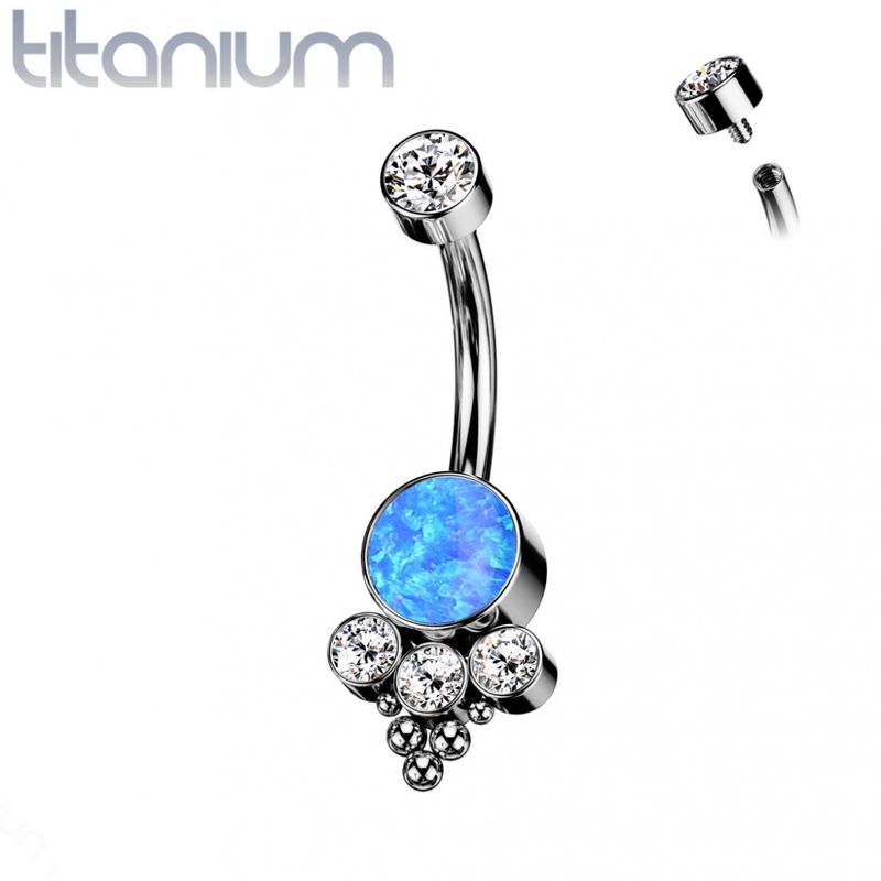 Lana Belly Ring Opal Blue