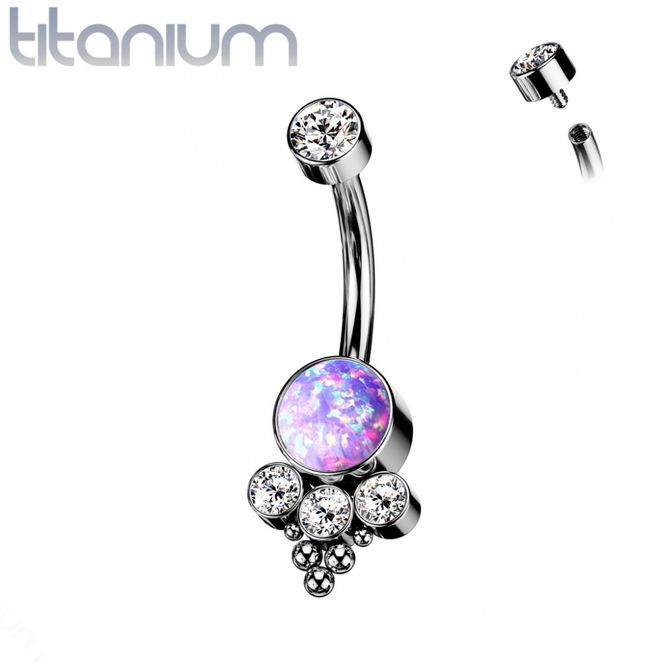 Hovedbilde Lana Belly Ring Opal Purple