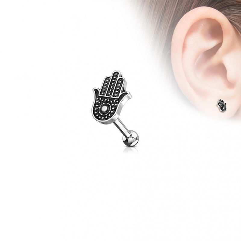 Hamsa Cartilage Barbell Studs