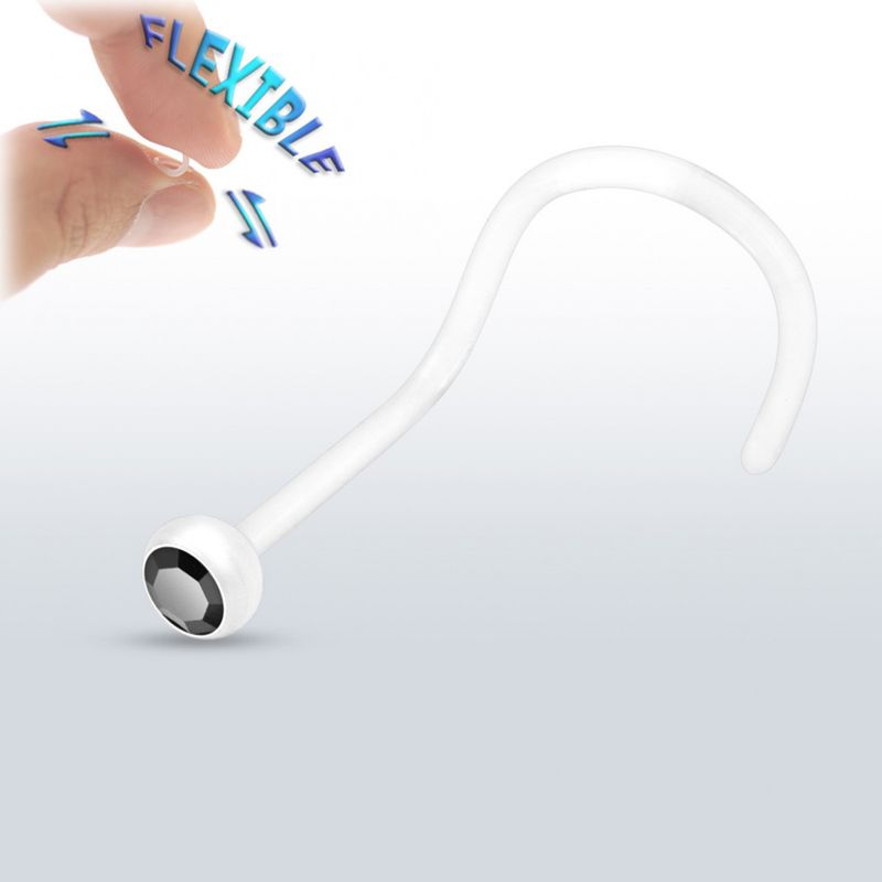 Bioplastic Nose Screw with Gem