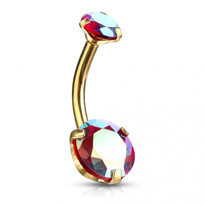 Hovedbillede Zircon Prong Belly Ring Gold ...