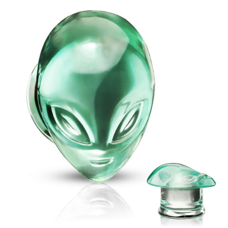 Pyrex Glass Green Alien Plugs