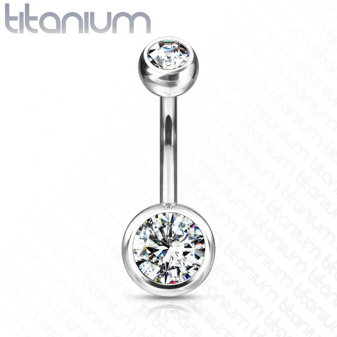 Huvudbild Titanium Belly Ring Clear