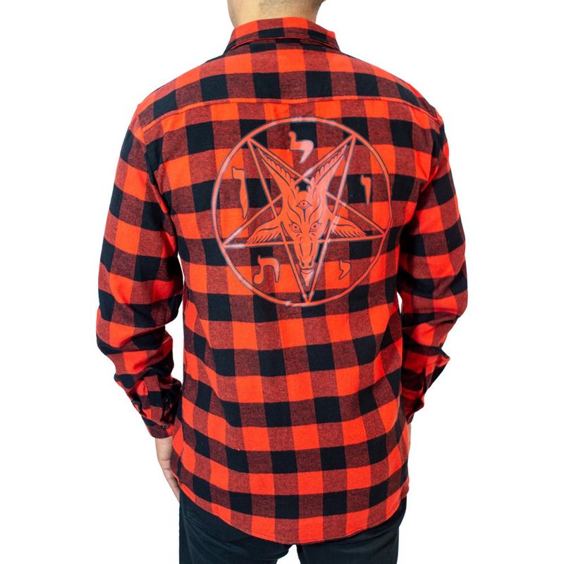 Satanic Circle Red Flannel Shirt