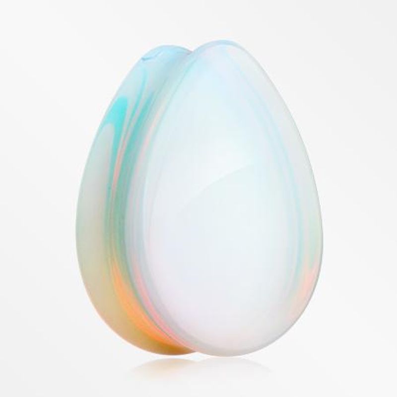 Opal Tear Drop Plug