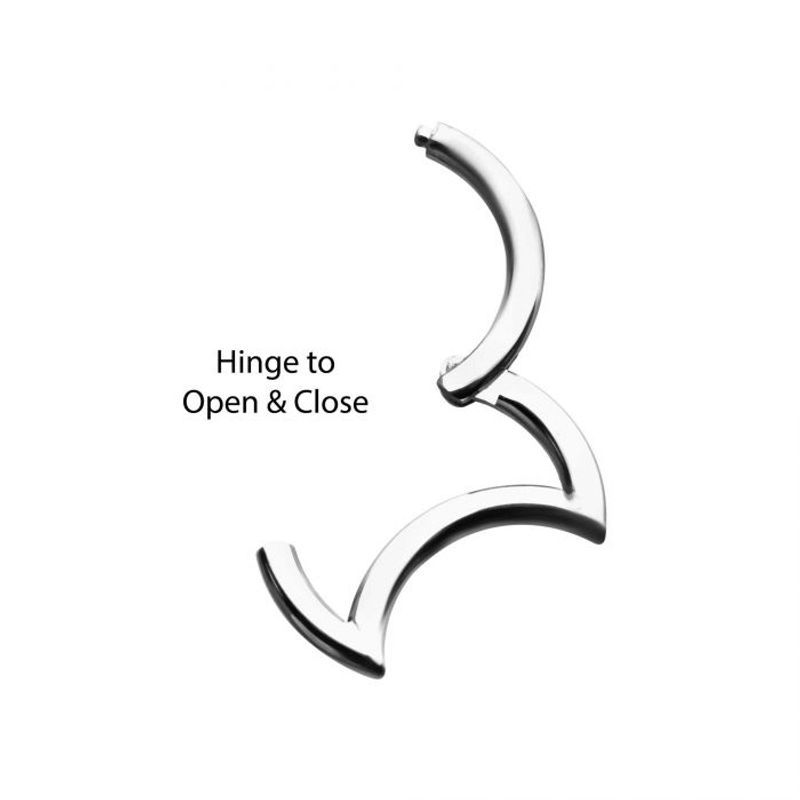 Moon Shape Hinged Segment Ring