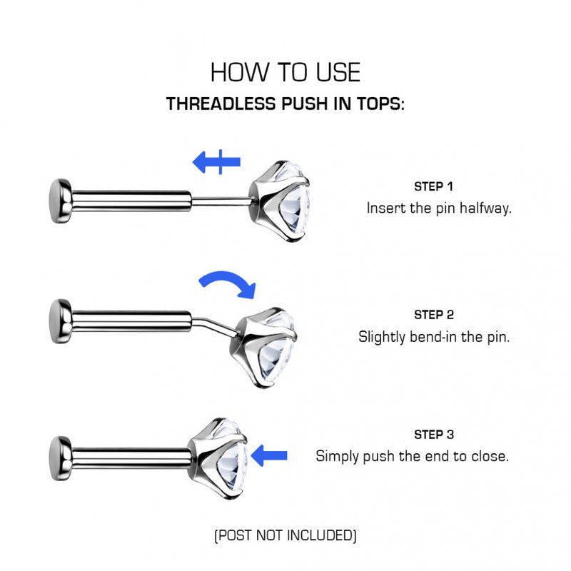 Front Facing Beaded Ball Push-fit Aurora Borealis