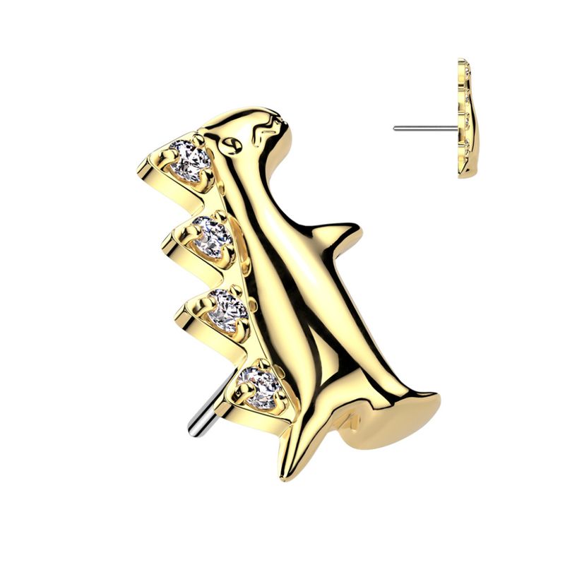 Dinosaur Push-fit Gold Clear