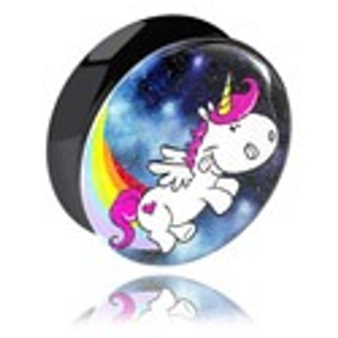 Hovedbilde Unicorn black glitter plugg