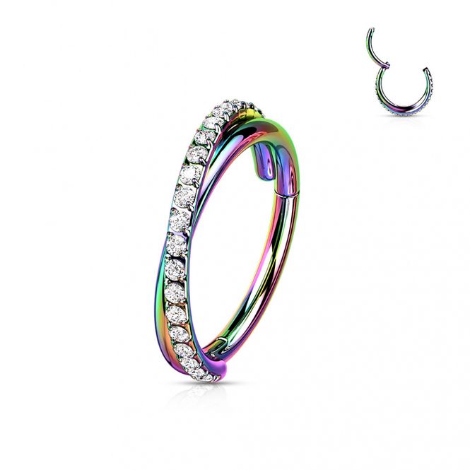 Main Image Ava Criss-Cross Hinged Ring ...