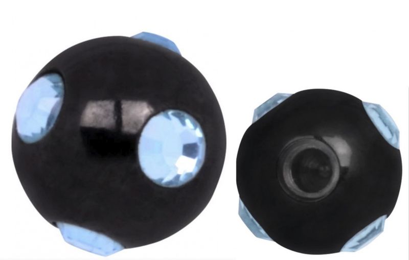 1,6mm Jeweled Blackline Multi Blue