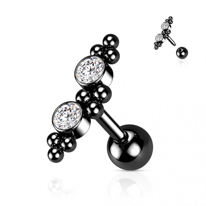 Eden Ear Barbell Black