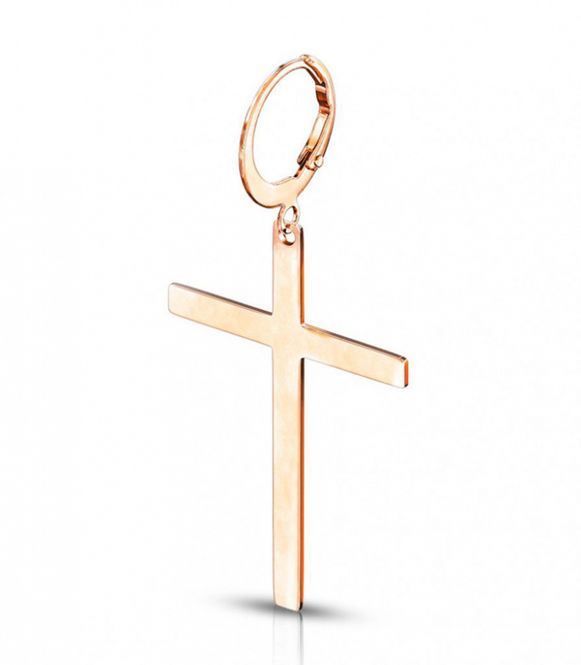 Hovedbilde Hoop Earring Big Cross Rose ...