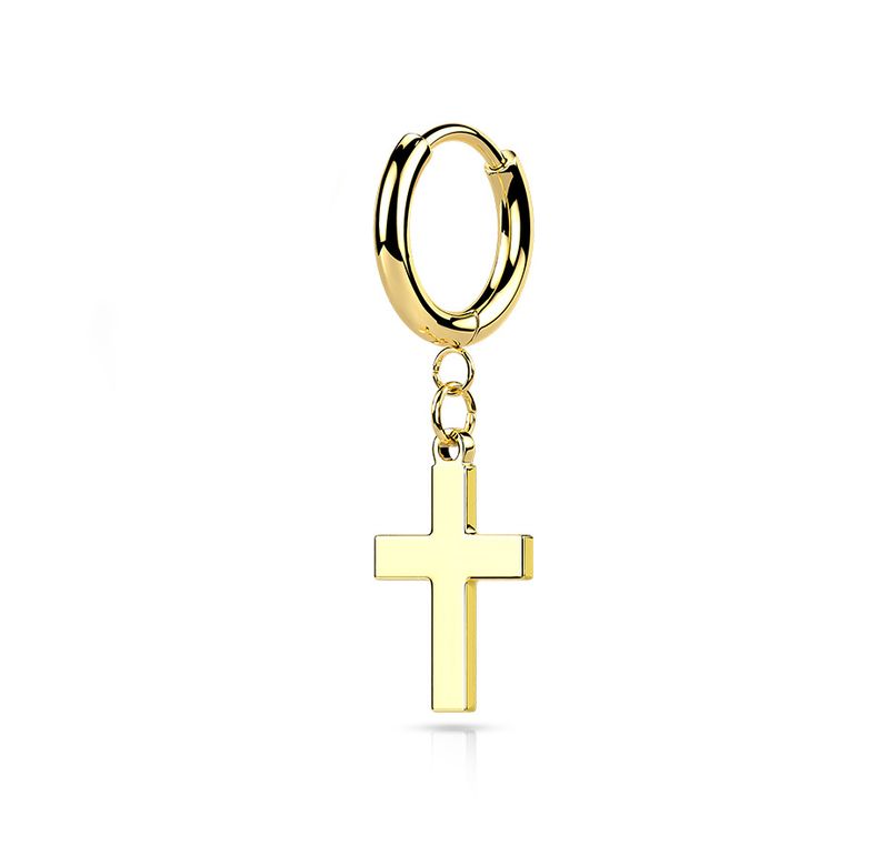 Hoop Small Cross Gold