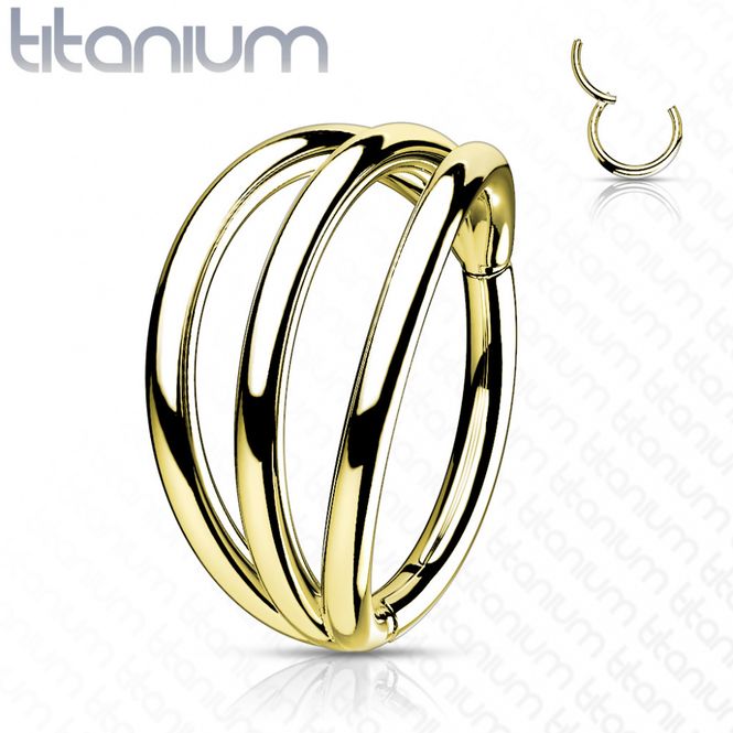 Hoofdbeeld Pan Triple Hinged Ring Gold