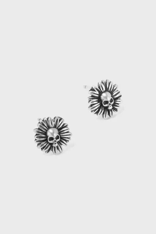 Daisy Skull Earrings
