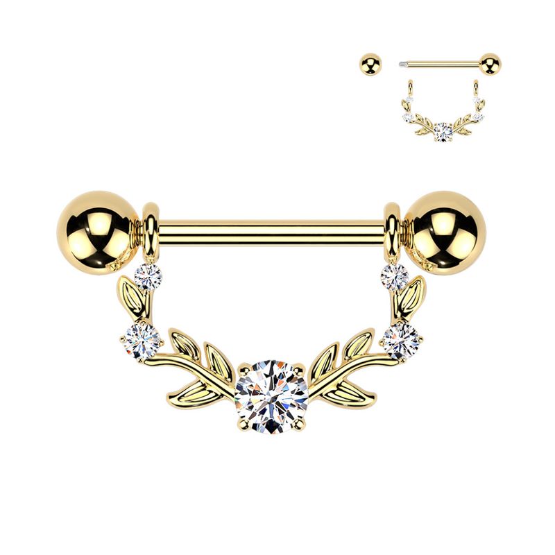 Olivia Nipple Bar Gold