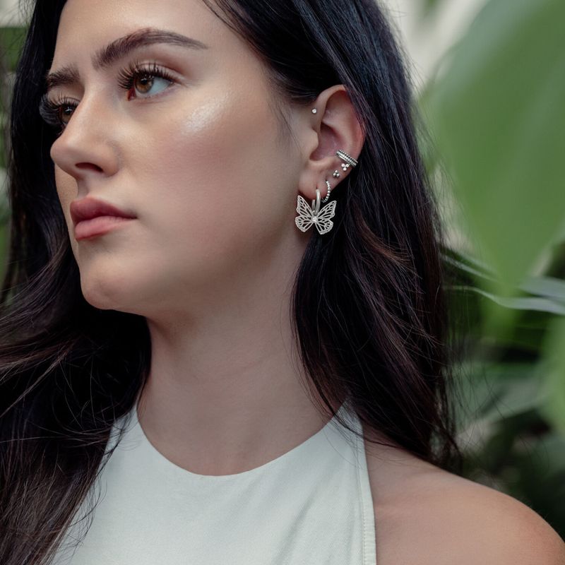 Little Butterfly Hoops Gold
