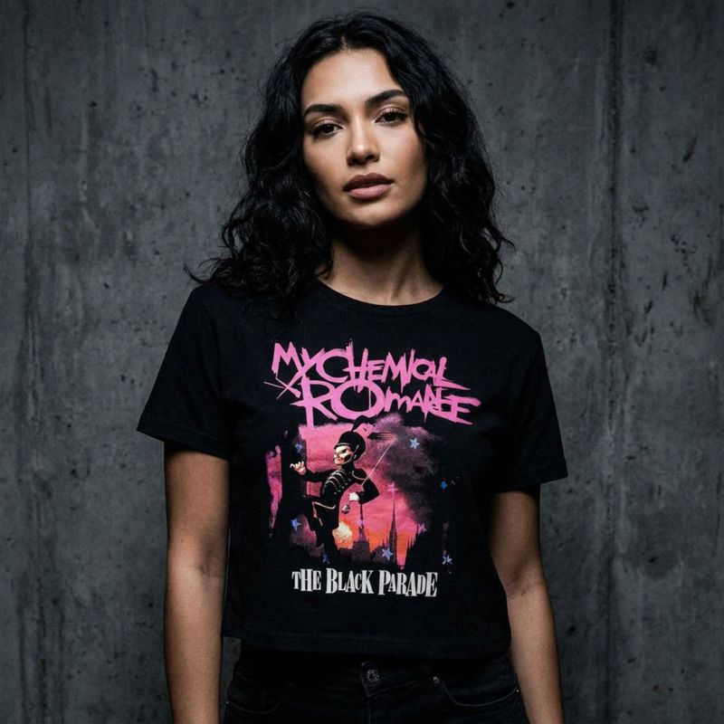 My Chemical Romance Crop Top Pink
