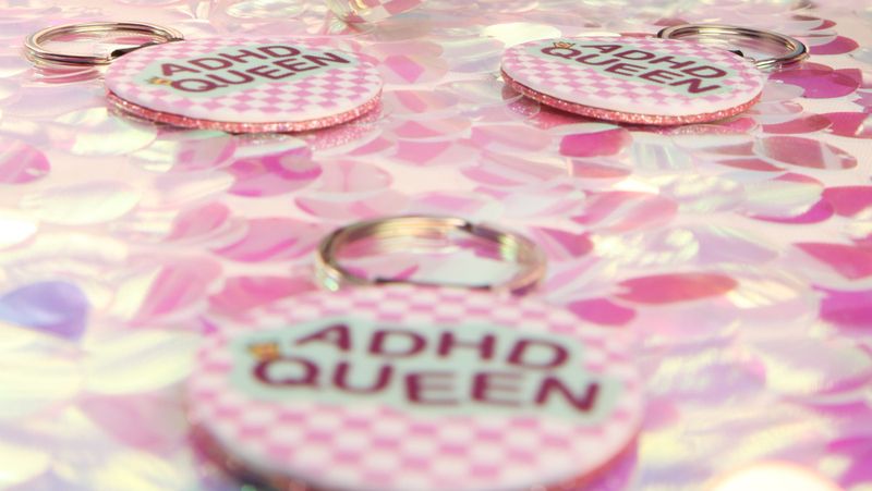 ADHD Queen Keyring