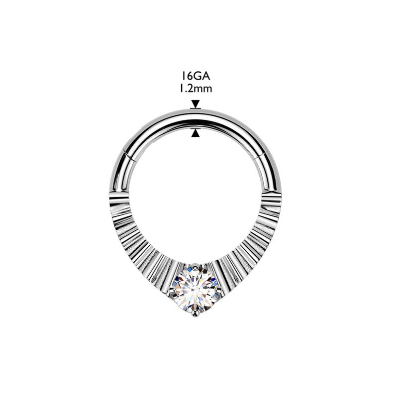 Zalira Zelda Hinged Ring Clear