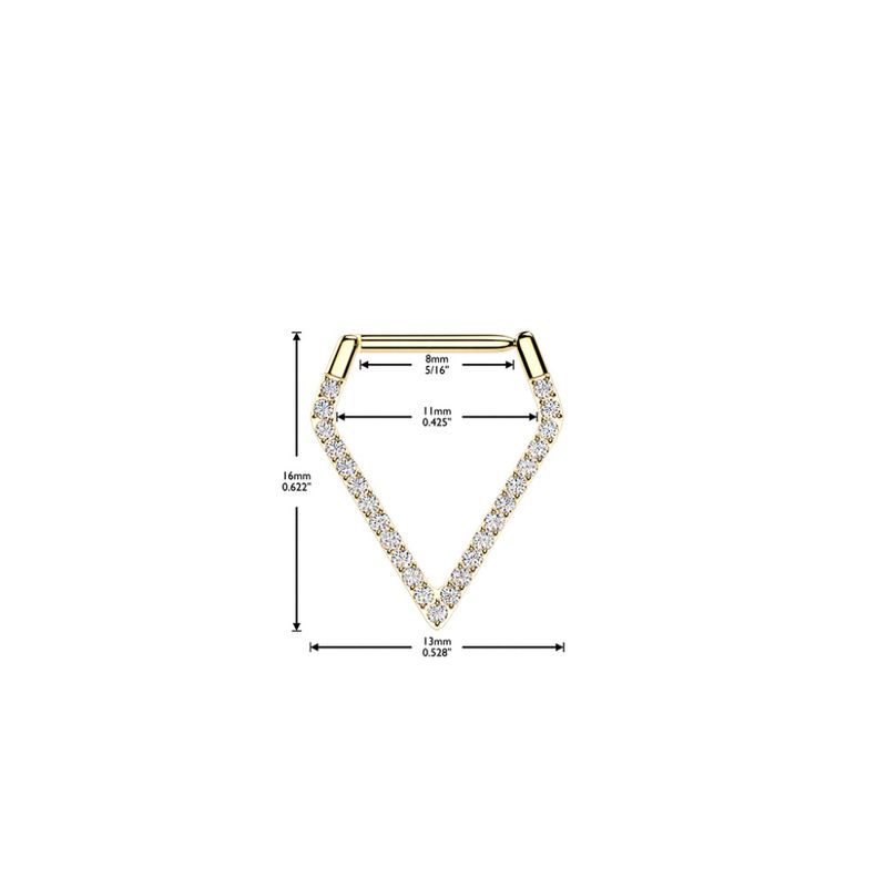 Zelda Zoe Hinged Ring Clear