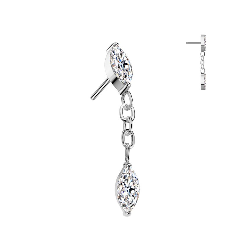 Danielle Dangle Chain Push-fit Clear