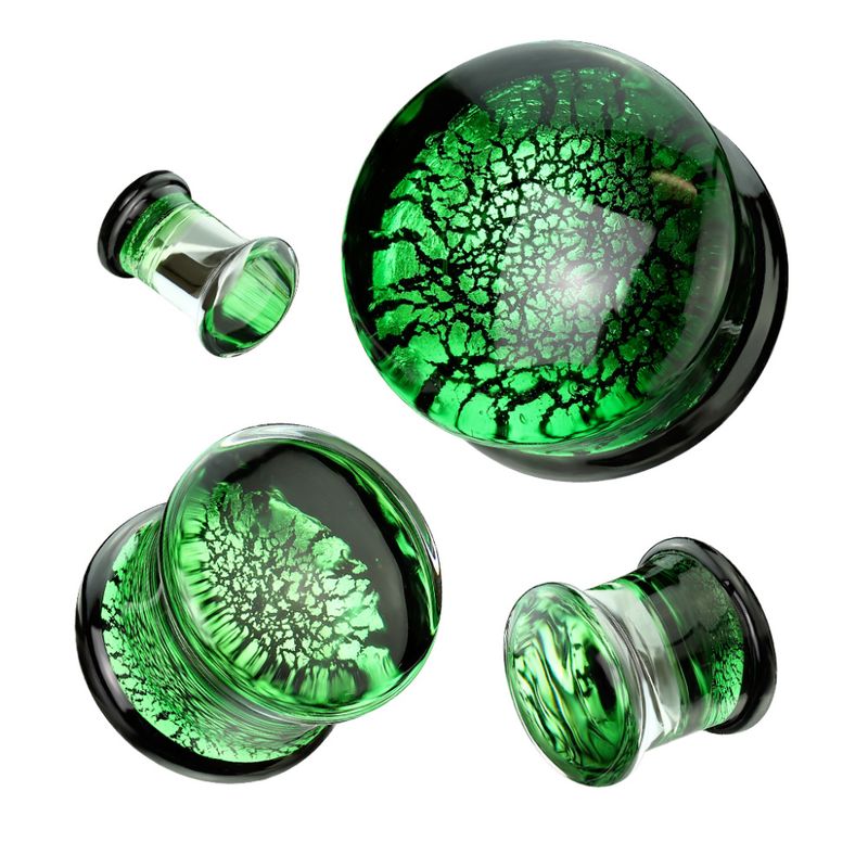 Dragon Glass Flare Plugs Green