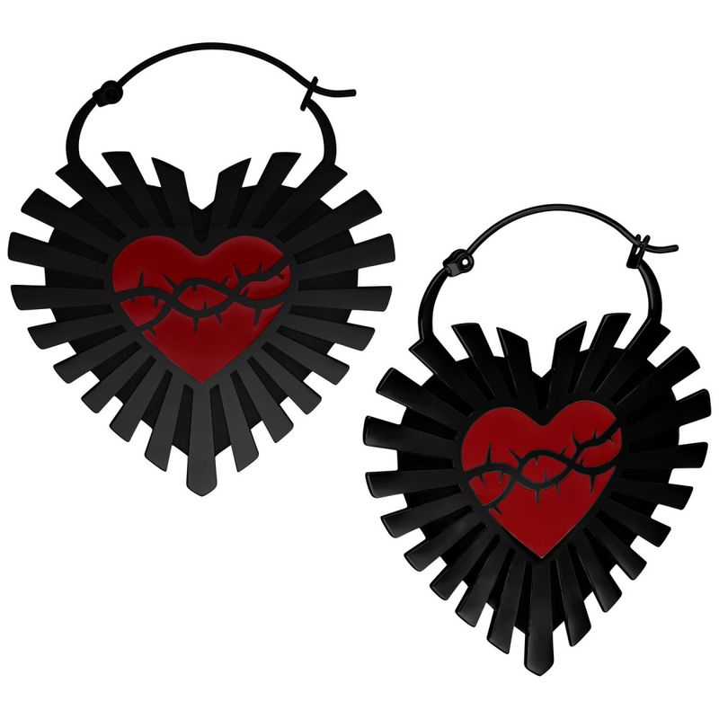 Sacred Heart Big Hoops Black