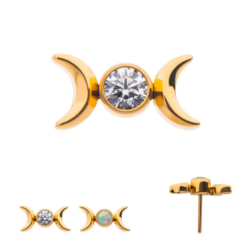 Selene Gem Push-fit 24K Gold