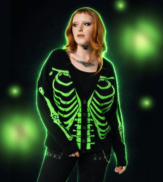 Hovedbilde Neon Green Skeleton Cardigan