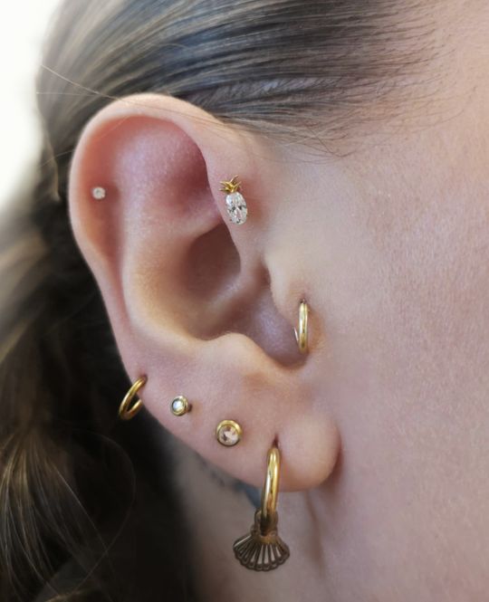 Huvudbild Pineapple Push-fit Gold Clear