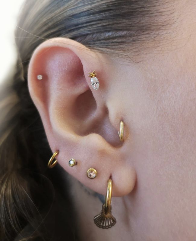 Pineapple Push-fit Gold Clear
