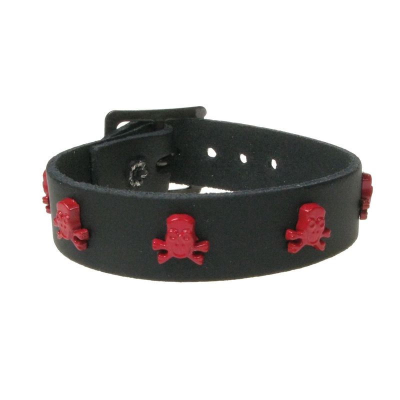 Skull Wristband Red