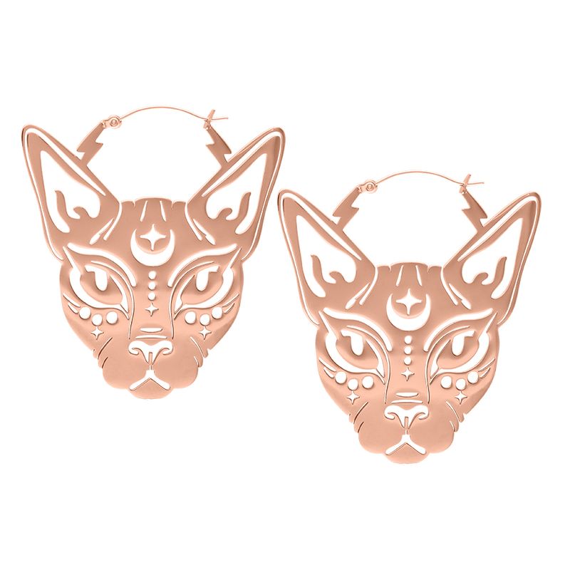 Sphynx Hoops Rose Gold