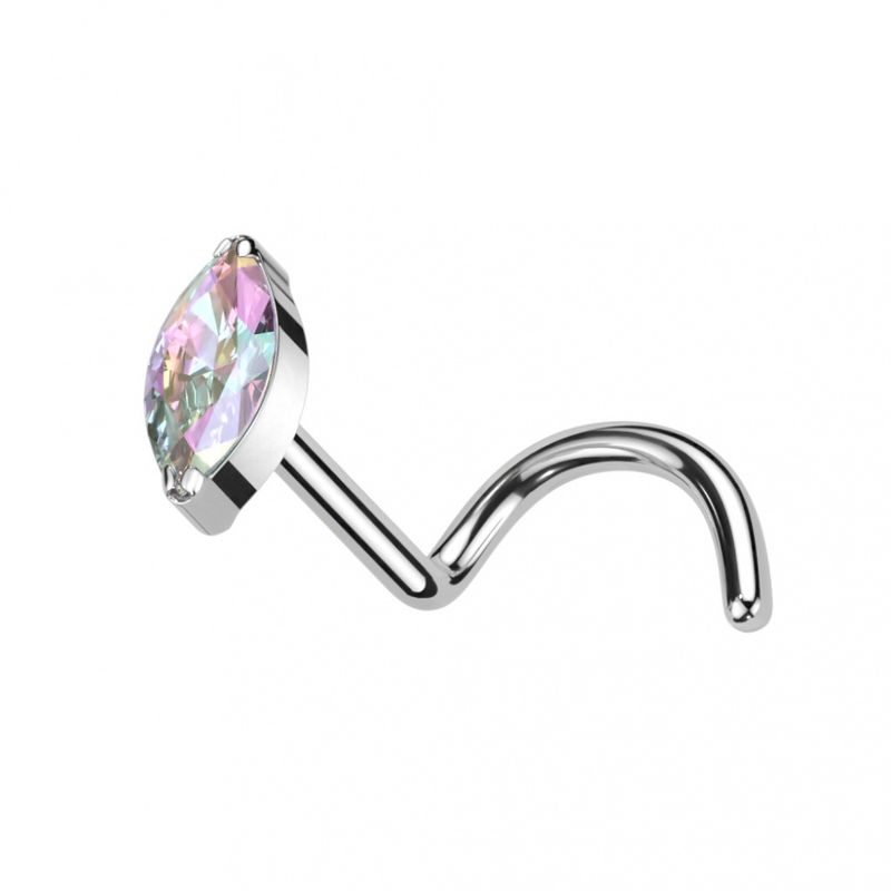 Danielle Gem Nose Screw Aurora Borealis