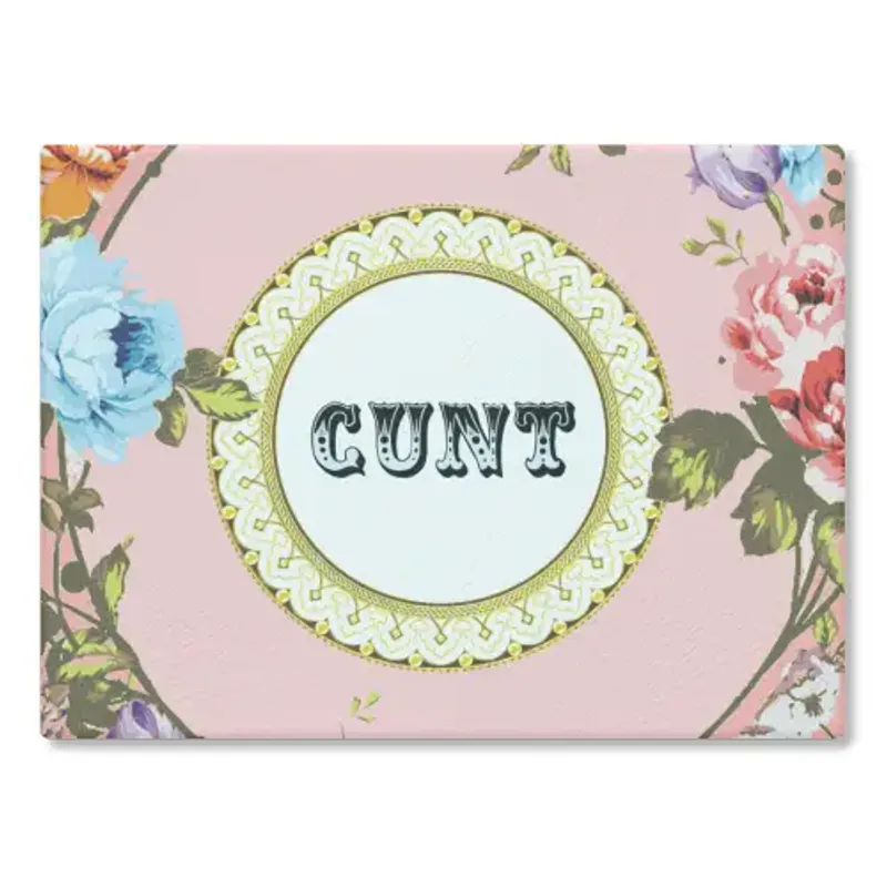 See You Next Tuesday Glass Chopping Board  Pink