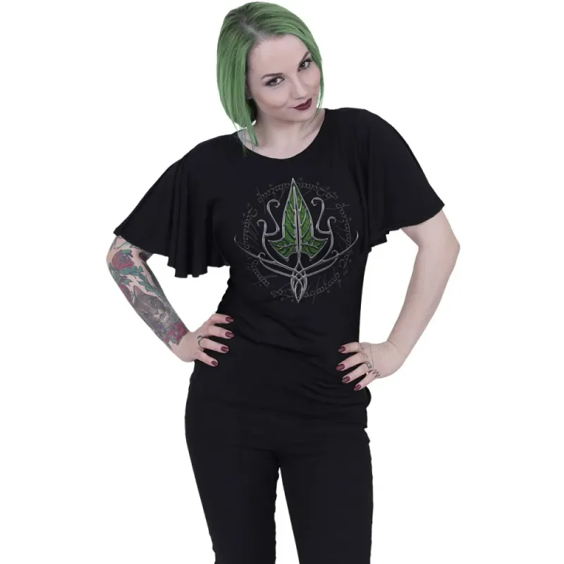 Lord Of The Rings Latin Boatneck Top Frodo Leaf