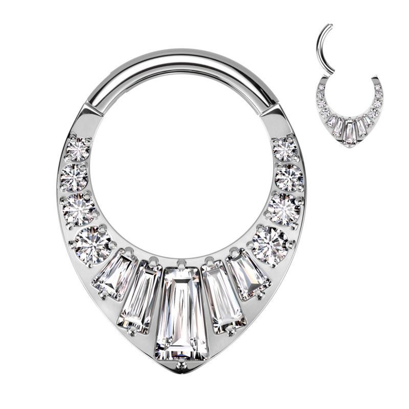 Queen Emia Hinged Ring Clear